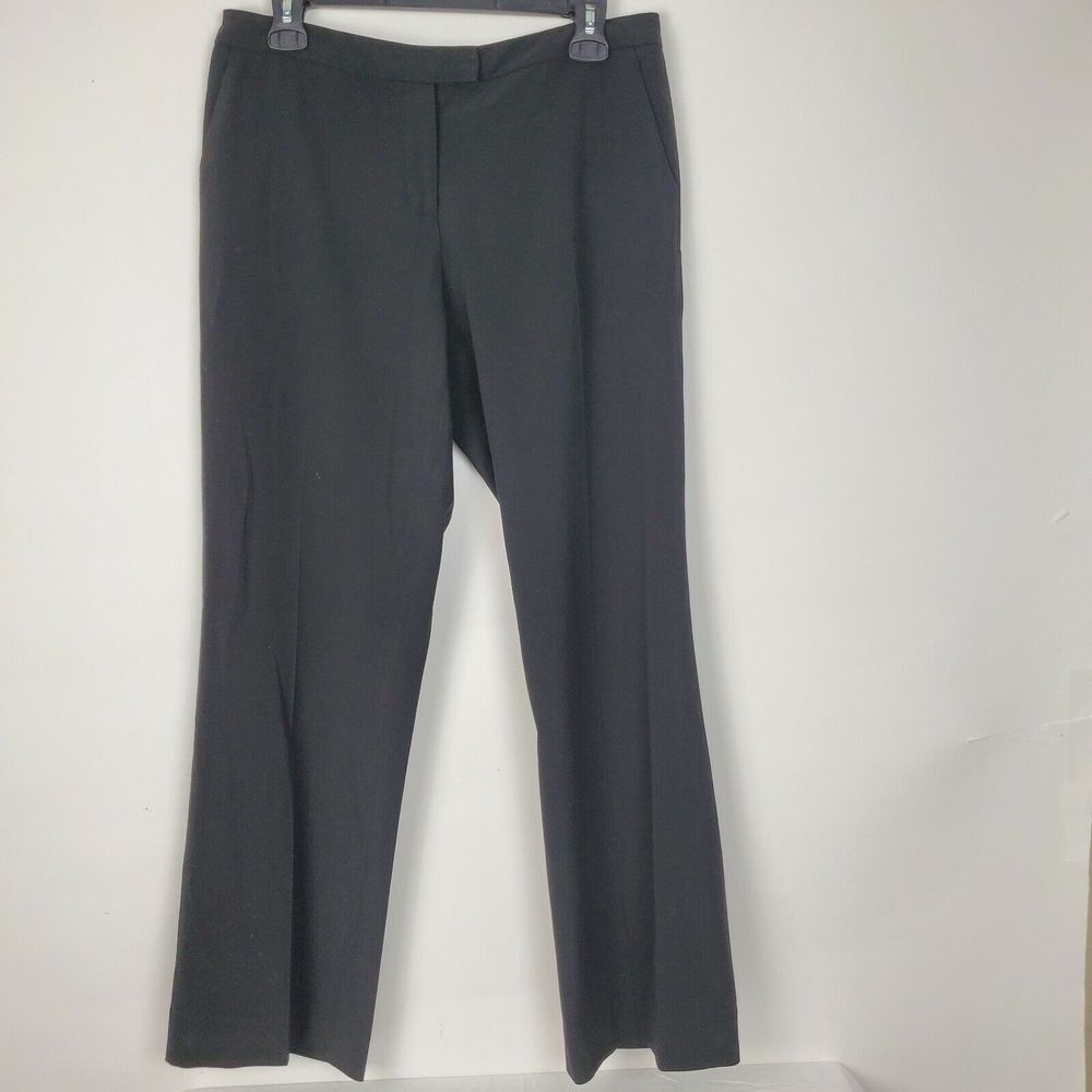 Ellen Tracy Women's Black Career Straight Leg Dress Pants Size 6 Stretch